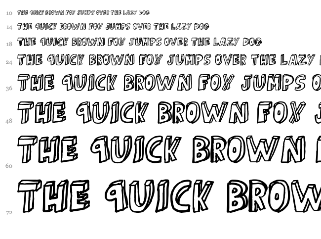 Just a kid font waterfall